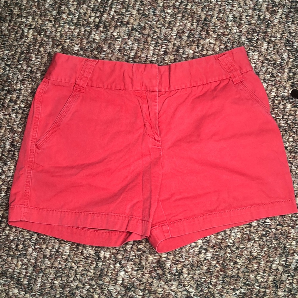 J crew classic chino bright pink shorts